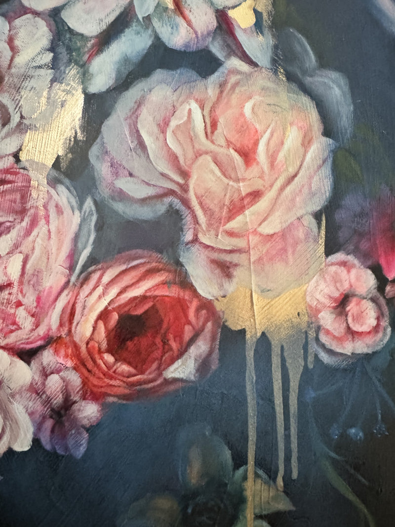 "Obsidian Bloom" Original Oil Painting